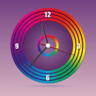 Colorful clock for your design Have fun