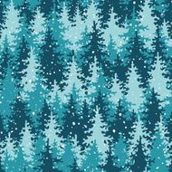 Heavy snow in the pine forest N2