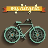 Vector retro style bicycle