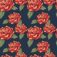 Colorful seamless pattern with roses