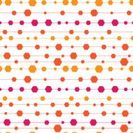 Abstract colorful stripes and shapes seamless pattern background