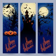 Three vertical Halloween banners N2