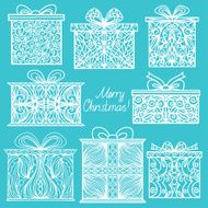Set gifts and text Merry Christmas N2