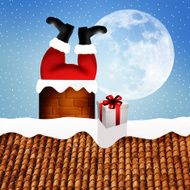 Santa Claus stuck in the chimney N2