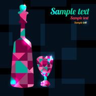 Bottle and wineglass