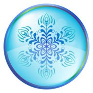 Christmas icon button - snowflake