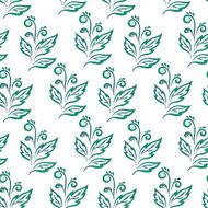 Abstract floral pictogram seamless