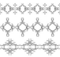 monochrome interwoven ornaments