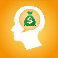 Thinking Head purse Vector illustration