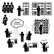 Computer Network Server Data Center Pictogram