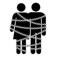 couple with chains bond together