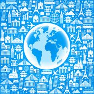 background Travel blue