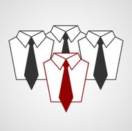 Vector tie and shirt design business flat concept N2