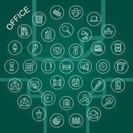 Vector Line Icons - Office N2