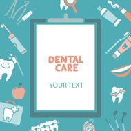 Medical clipboard with dental care text N2