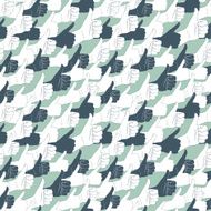 Thumbs up Drawn by hands seamless pattern Flat style N4