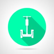 Circle green vector icon for alternative transport office