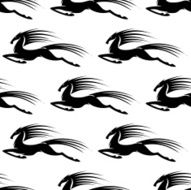Graceful galloping horse in a seamless pattern