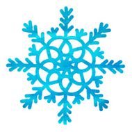 Watercolor snowflake isolated N4