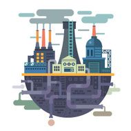 Industrial landscape Plant or factory