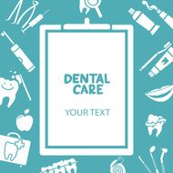Medical clipboard with dental care text N3
