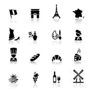 Icons set French Cuisine and culture N2