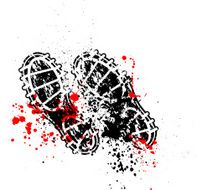 Shoes print ink blots N2