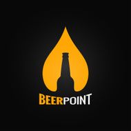beer glass bottle drop design background