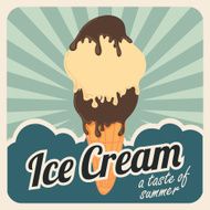 Ice cream summer poster