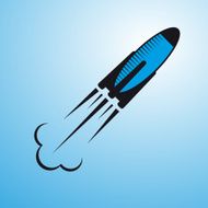 Rocket icon vector N2