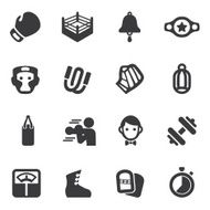 Boxing Silhouette Icons