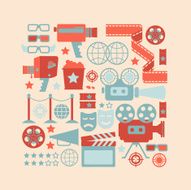 Composition with cinema symbols N2