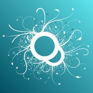 Blue and white floral ring design