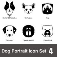 Dog face charactor icon design series N13