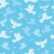 Flying Pigeons seamless background