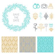Vector save the date design template