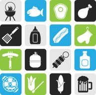 Silhouette Grilling and barbecue icons