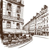 City hand drawn vector illustration N20