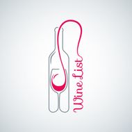 wine glass bottle design menu background N2