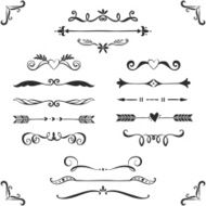 Vintage decorative text dividers collection N2