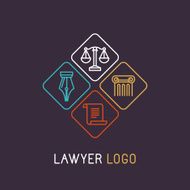 Vector linear logo