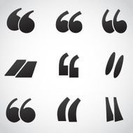 Quote icon set isolated on white background N2