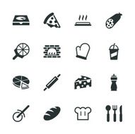 Pizza Silhouette Icons