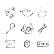 Sketch social network icons