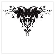 Black floral background N2