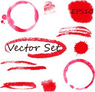 Vector grunge blobs stains splatters and watercolor textures N2
