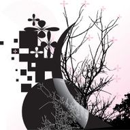 Black and Pink Forest