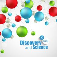 Chemical Science and discovery Vector illustration Molecule flasks N6
