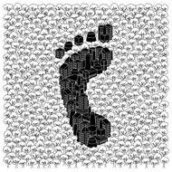 Save the forests concept Footprint