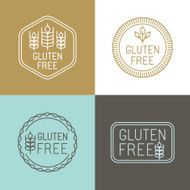 Vector gluten free badges